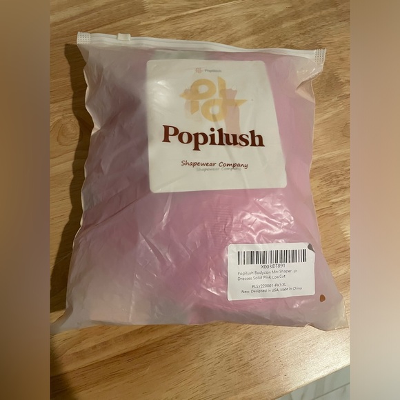 Popilush Shapewear Spaghetti Strap Pink Dress - Picture 5 of 7